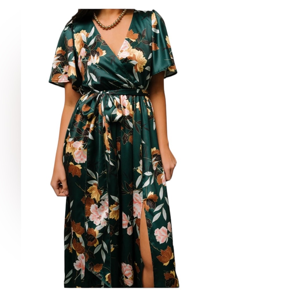 Baltic Born Dark Green Floral Maxi Dress - Picture 15 of 15